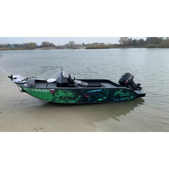 Лодка из Пнд Киммерия 430FS Серая 