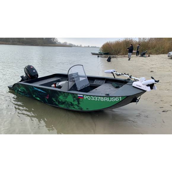 Лодка из Пнд Киммерия 430FS Серая 